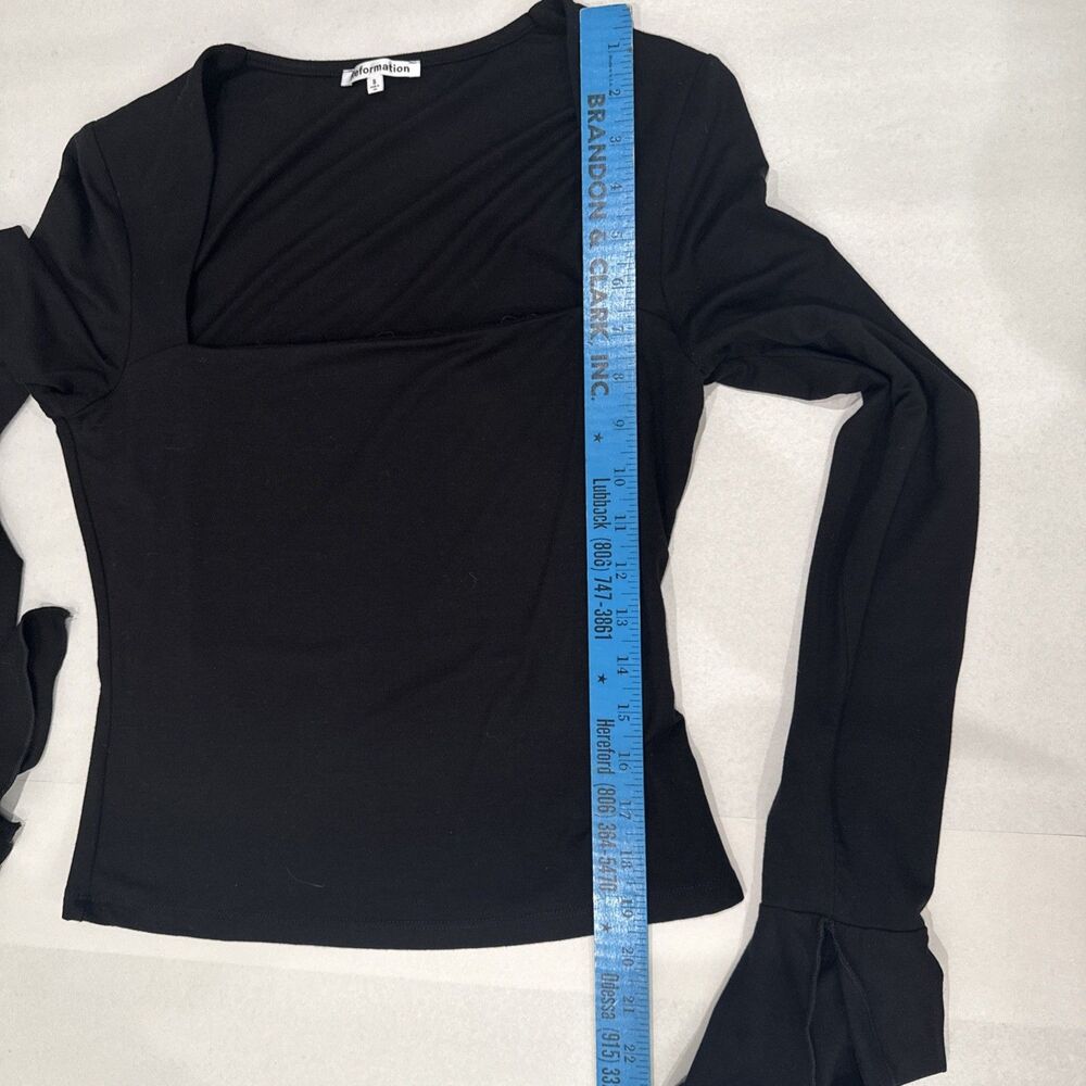 Reformation Black Shirt Women's Small Witchy Goth Dark Academia Dark Romantic - Picture 9 of 12
